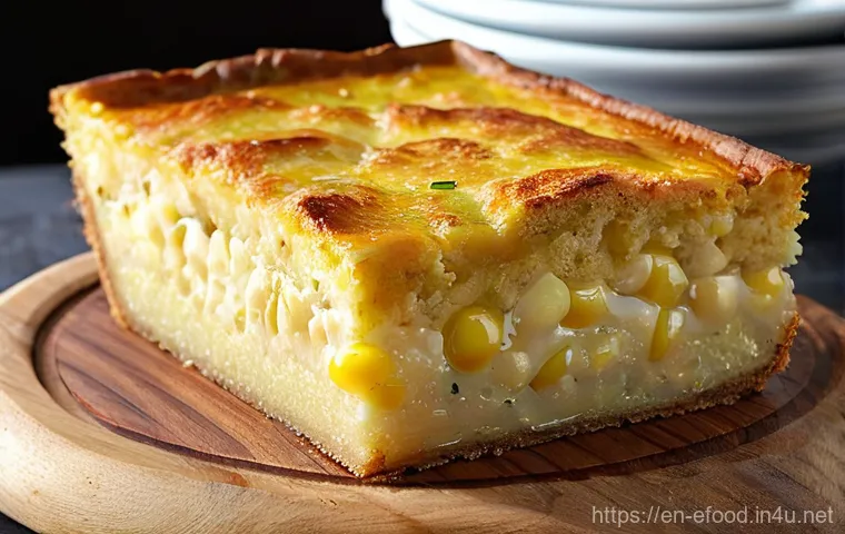 파라과이 요리 수파파라과야 - **Prompt: The Golden Slab of "Soup"**
"A close-up, mouth-watering shot of a freshly baked Sopa P...