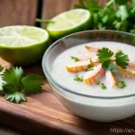 Home 22 페루 전통 음식 세비체 - **Prompt:** A close-up, vibrant, and appetizing shot of the essential ingredients for "Leche de Tigr...