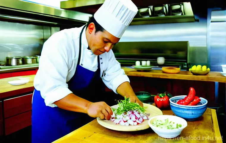페루 전통 음식 세비체 - **Prompt:** A beautifully composed image of an authentic Peruvian "Ceviche Clásico" serving. The foc...